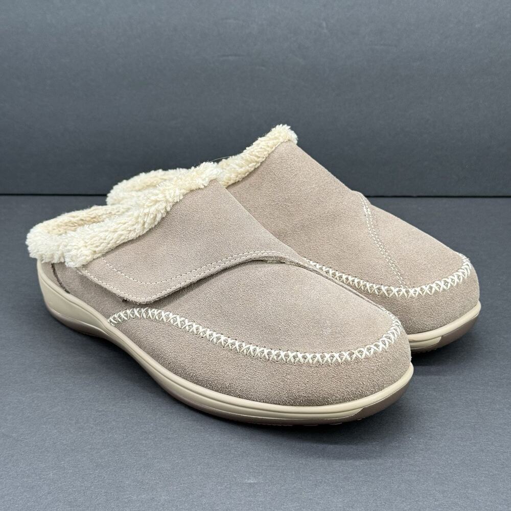 Orthofeet Charlotte Women's Slippers Outdoor Shoes Tan S735 Size US 9.5 2E Wide